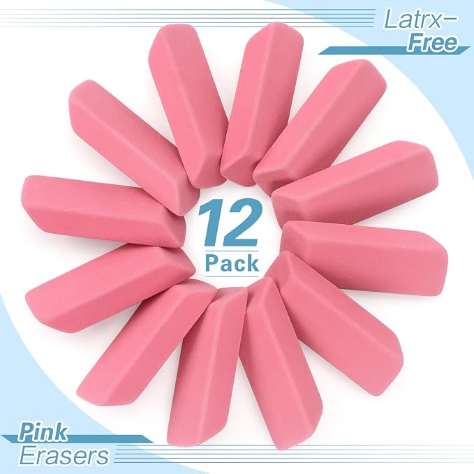 ZZTX 12 Pack Pink Erasers Pencil Erasers - Image 2