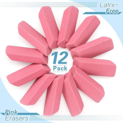 ZZTX 12 Pack Pink Erasers Pencil Erasers - Image 2