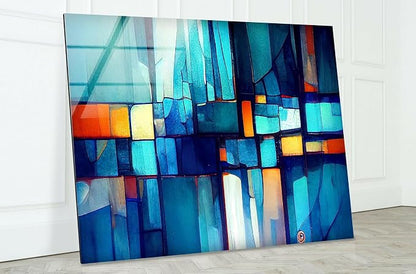 My Photostation.com 43Wx27H'' Blue Vibrant Stained Glass Wall ArtTempered Glass - Image 6