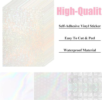 STARVAST 90 Sheets Holographic Sticker Paper, Transparent Holographic Vinyl - Image 3
