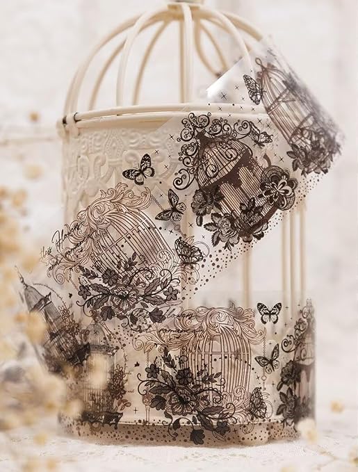 3pcs Vintage Lace Tape Cutout Art Lace Black White Stickers Roll Sticker PET - Image 2