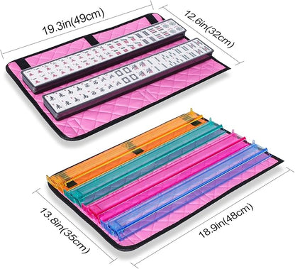 American Mahjong Game Set, 166 White Tiles, 4 All-in-One Color Rack/Pushers - Image 4