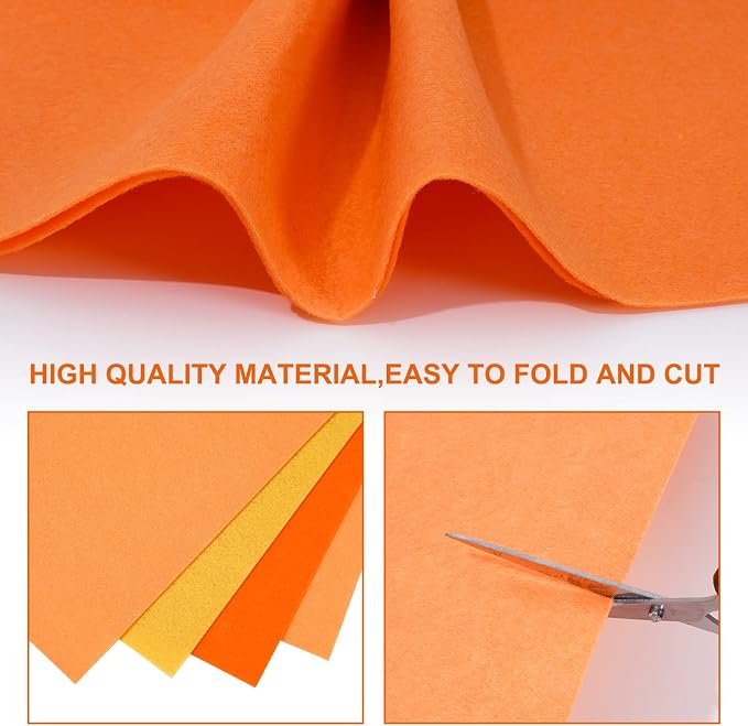 Whaline 18Pcs Fall Felt Fabric Sheets Soft Thick Assorted Autumn Thanksgiving - Image 3