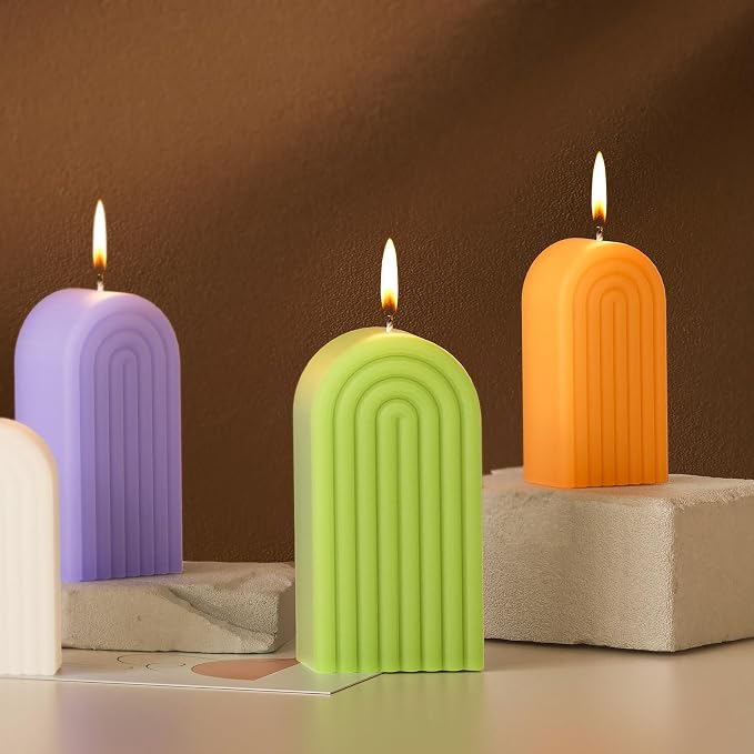 3 Pack Deep Resin Mold Arch Rectangle Door Candle Silicone 3D Animal Candle - Image 3