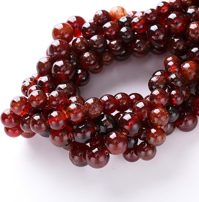 10MM 36PCS Natural Orange Garnet Beads Round Loose Beads - Image 6
