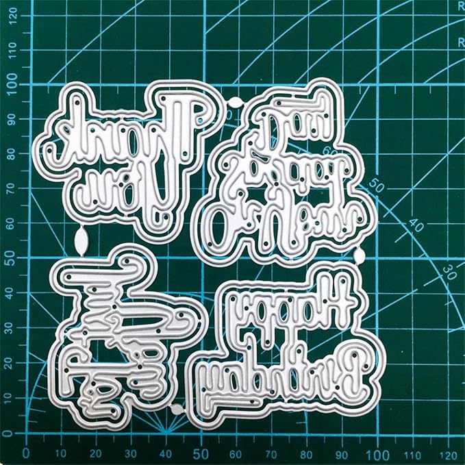 Cutting Dies Metal Stencils Scrapbooking Tools Happy Birthday Thankyou DIY - Image 6