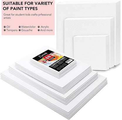 ESRICH 48 Pack Canvas Boards for Painting, 11x14 Canvas for Painting, Cotton - Image 2