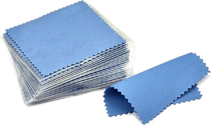 SEVENWELL 50pcs Jewelry Cleaning Cloth Dark Blue Polishing Cloth by SEVENWELL