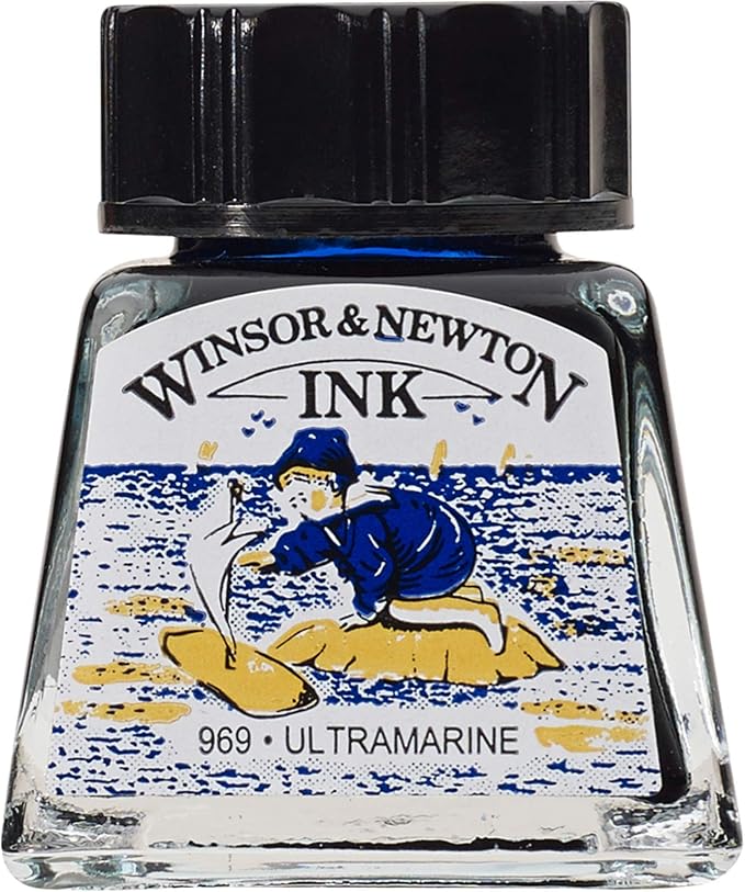 Winsor & Newton Drawing Ink, 14ml Bottle, Ultramarine by WinsorNewton