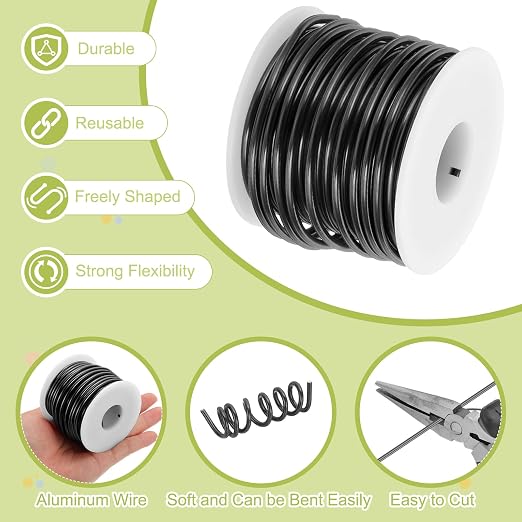 MECCANIXITY 9 Gauge Anodized Aluminum Craft Wire Bendable Bonsai Training Wire - Image 3