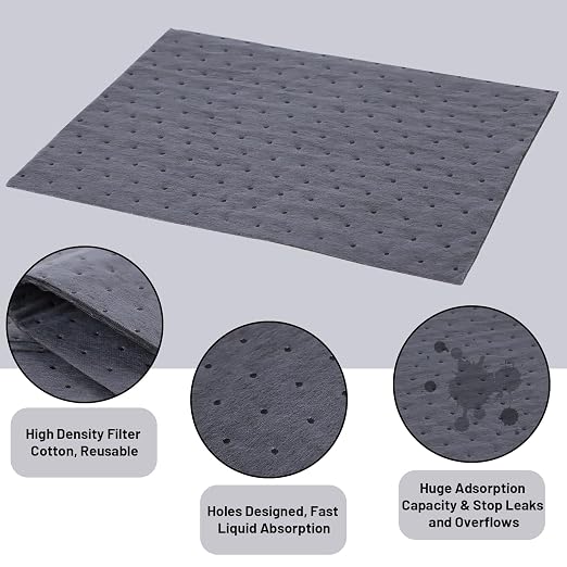 400 PCS Oil Absorbent Pads for Spills Other Liquids 13” x 10” x 2 mm Oil Spill - Image 3