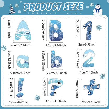 221 Pcs Classroom Bulletin Board Letters Colorful Alphabet Cutouts Number and - Image 3