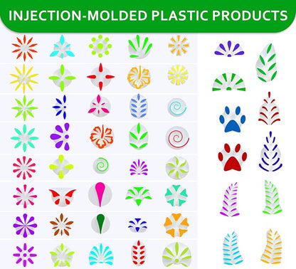 GEOCCI Flower Petal Tools for Dot Painting，50 Petal Shapes Dotting Tool，Mandala - Image 2
