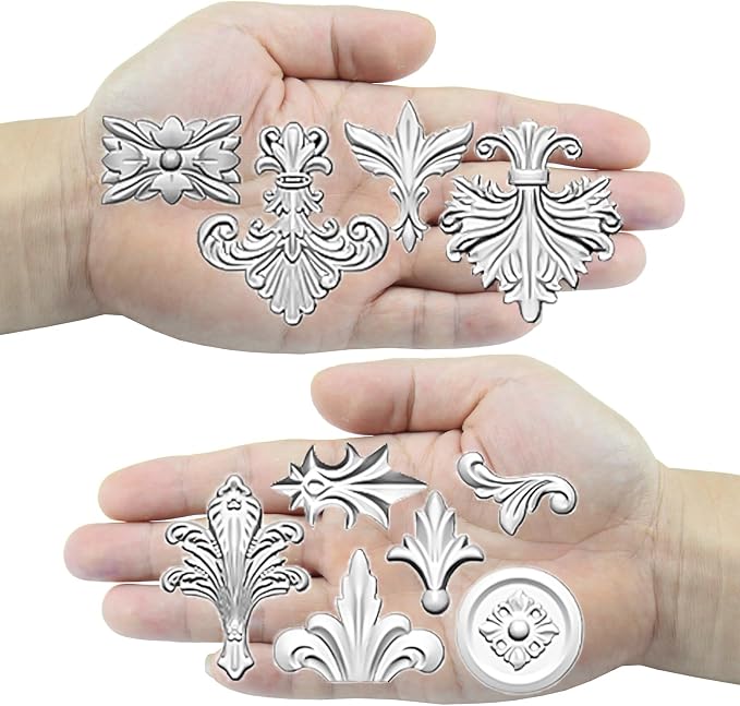 Baroque Medallion Mold for Polyclay Air Dry Clay Plaster - Image 5