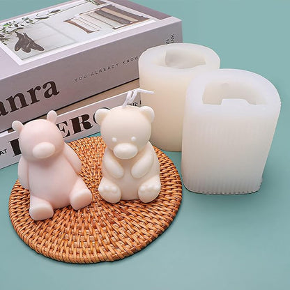Cute Polar Bear Scented Candle Mold 2 Pack - Image 2