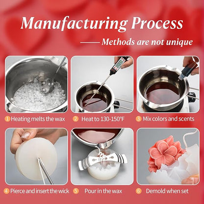 2Pcs Frangipani Flower Candle Wax molds Silicone Shapes - Image 4