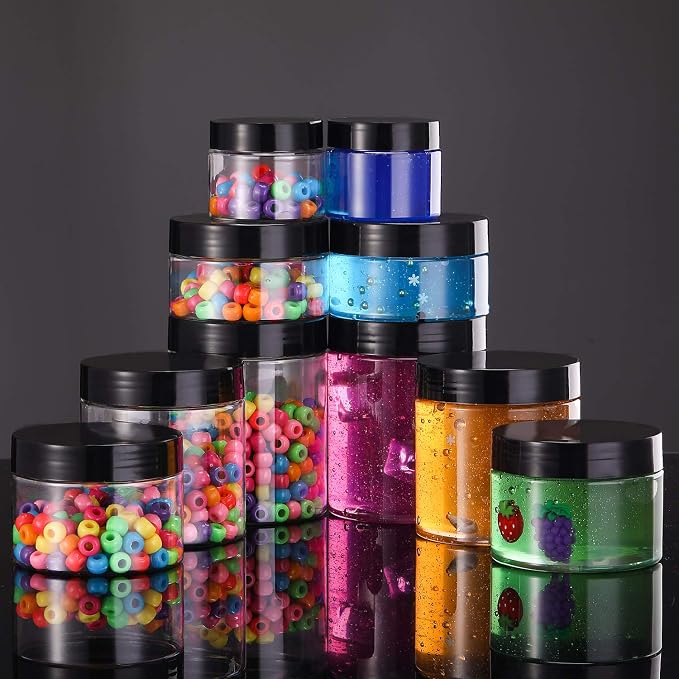 SATINIOR 12 Pack 2 oz Plastic Container Jars - Image 7