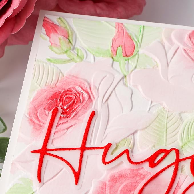 BAOFALI 3D Plastic Embossing Folders Rose - Image 9