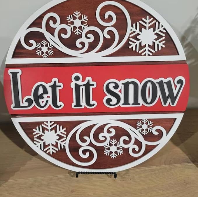Christmas Stencils for Door Mats 12” Christmas Stencils for Crafts Reusable - Image 7