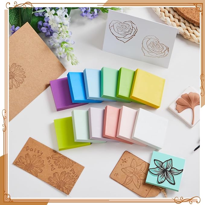 Frienda 24 Pcs 2" x 2" Rubber Carving Blocks Linoleum Blocks - Image 7