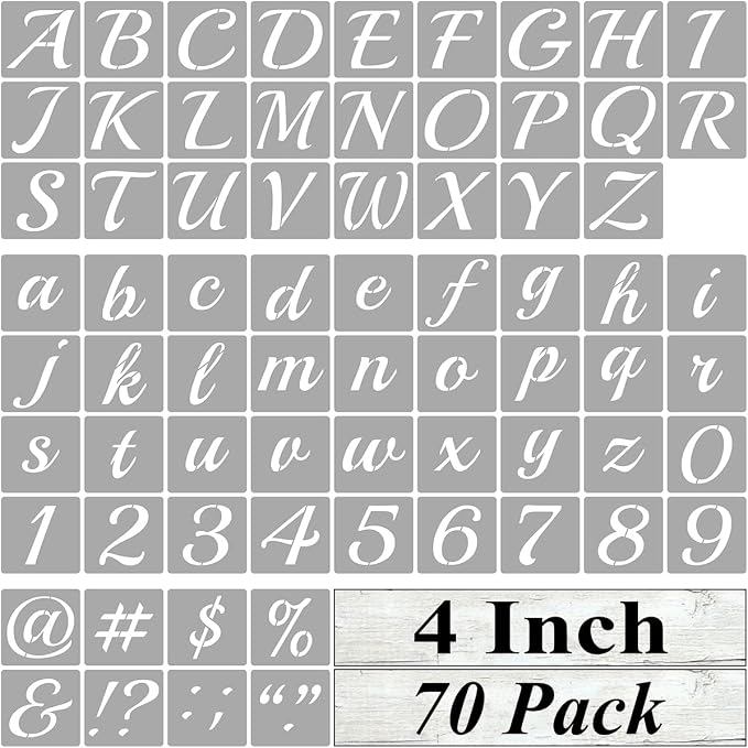 4 Inch Alphabet Letter Stencils by REOLAN