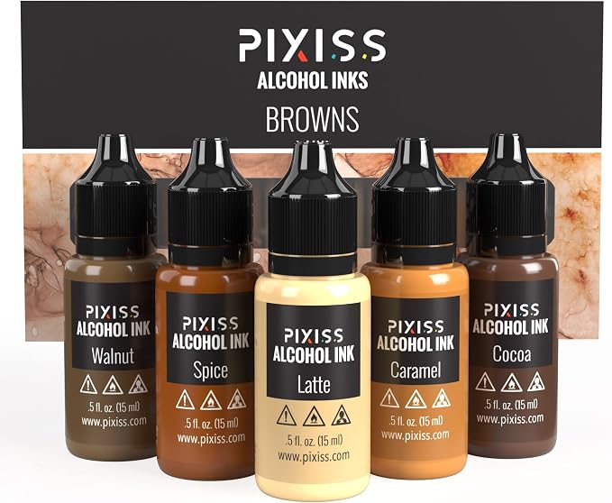 Pixiss Brown Alcohol Ink Set by PIXISS