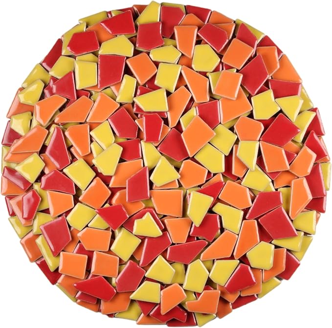 Ceramic Mosaic Tiles for Crafts & Art Projects 200 Grams Vibrant Colors Pieces - Image 12