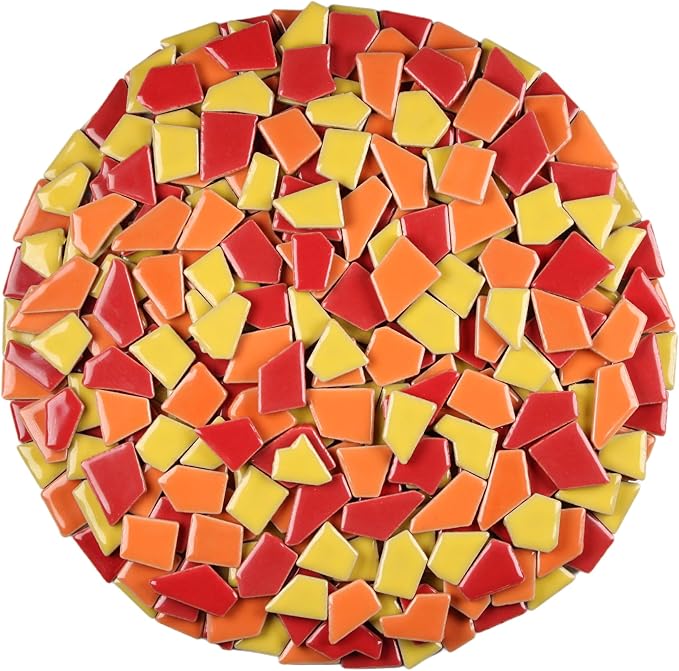 Ceramic Mosaic Tiles for Crafts & Art Projects 200 Grams Vibrant Colors Pieces by VerzATile