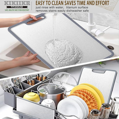 Titanium Cutting Board Double-sided non-slip silicone edging Pure Titanium - Image 4