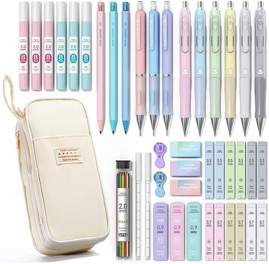 Four Candies 42PCS Aesthetic School Supplies, Mechanical Pencil Set 0.5mm by FourCandies