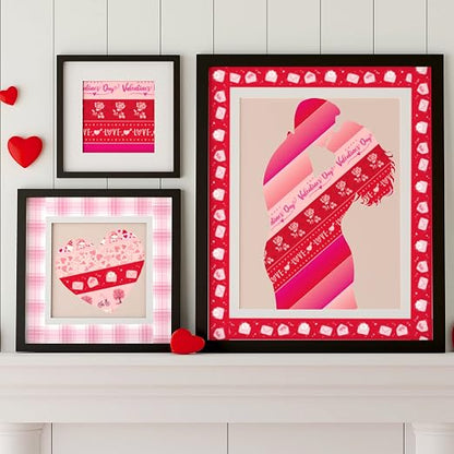 Whaline 12 Rolls Valentine Washi Tape Red Pink Heart Gnome Love Masking Tape - Image 5