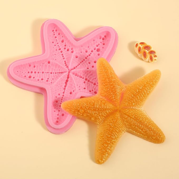 1Pcs Starfish Candy Fondant Mold, Cute Marine Life Chocolate Silicone Mold - Image 2