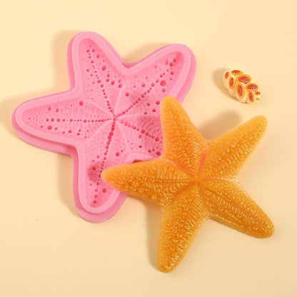 1Pcs Starfish Candy Fondant Mold, Cute Marine Life Chocolate Silicone Mold - Image 2
