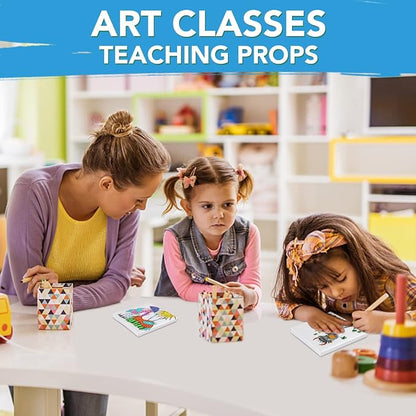 ESRICH Mini Canvases for Painting, 4x4In Canvas in Bulk 24Pack, 2/5In Profile - Image 6