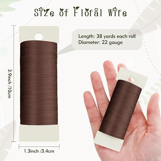 Floral Wire, 38 Yards 114 Ft 22 Gauge Metal Wire - Image 2