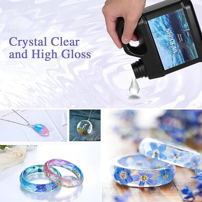 Lenaideal1000g UV Resin-Upgrade Ultraviolet Epoxy Resin Crystal Clear, High - Image 2
