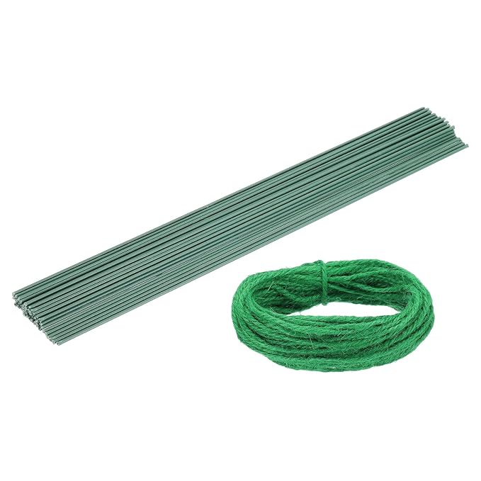 uxcell 50Pcs 2 Gauge Floral Wire, 11.81" Length Flower Stem Wires by uxcell
