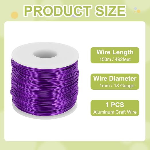 MECCANIXITY 18 Gauge Anodized Aluminum Craft Wire Bendable Bonsai Training Wire - Image 2