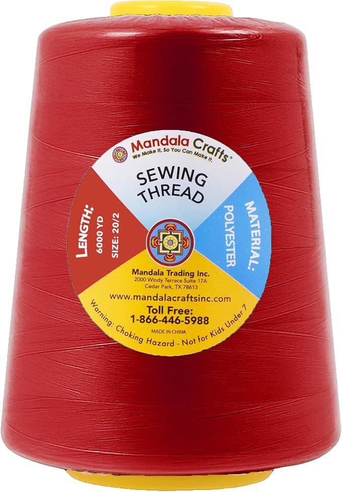 Mandala Crafts 4 Pack of Serger Threads Cones Spools - Image 4