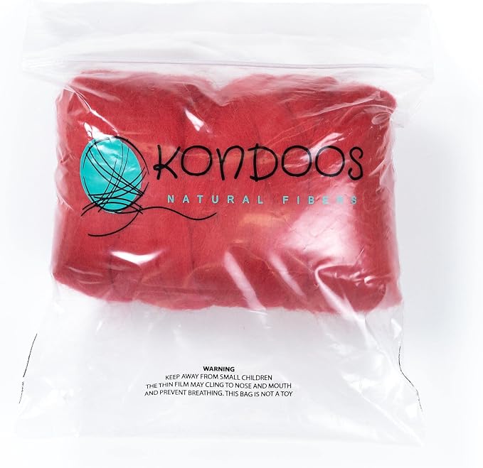 Colored Natural Wool roving, 8 OZ. Best Wool - Image 3