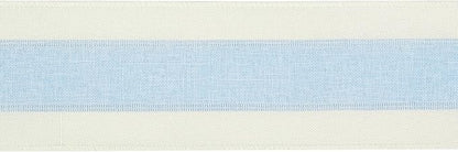 MEEDEE Blue and White Stripe Ribbon Wired Ribbon 2.5 Inch Light Blue Burlap - Image 8