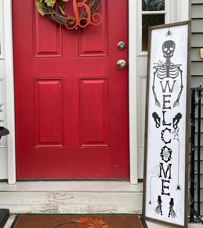 Halloween Stencils for Porch Sign Large Skeleton Boo Stencils Witch Ghost - Image 5