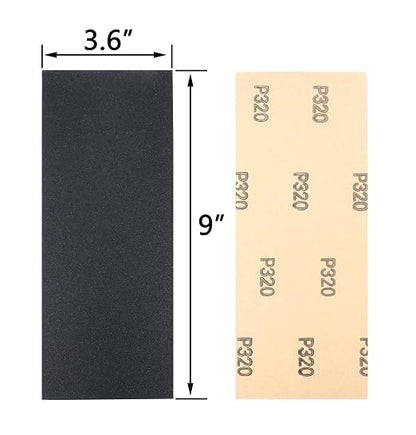 30Pcs 9 x 3.6 Inchs 320 Grit Wet and Dry Handmade Universal Sanding Sheets - Image 2