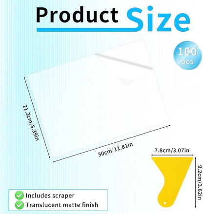 100 Pack Matte Self Adhesive Laminating Sheets, Matte Finish Self Sealing - Image 2