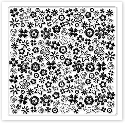 CHGCRAFT Polymer Clay Texture Sheets Cartoon Flowers Texture Stamp Sheets - Image 8