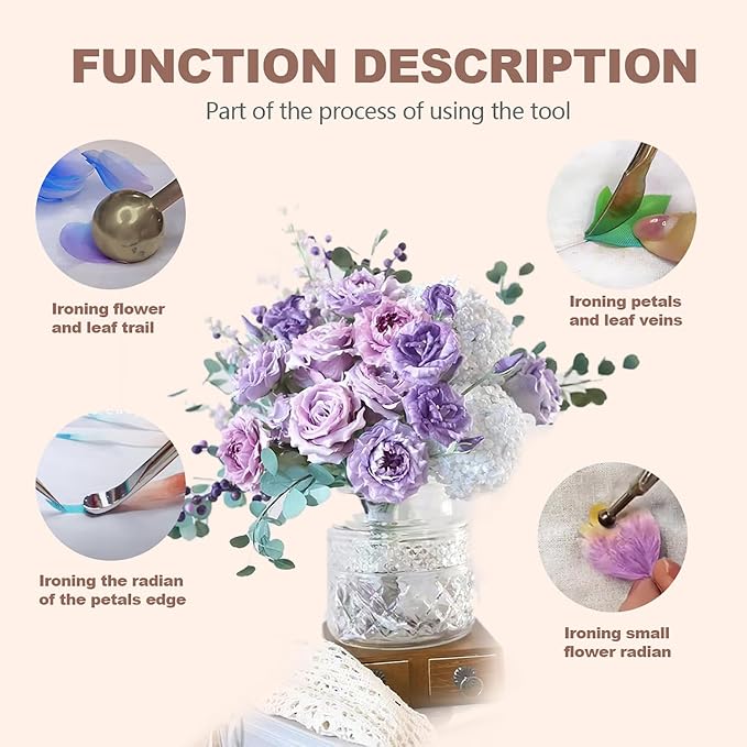 Flower Making Kit, Electric Fabric Flower Maker, Artificial Flower Ironing - Image 5
