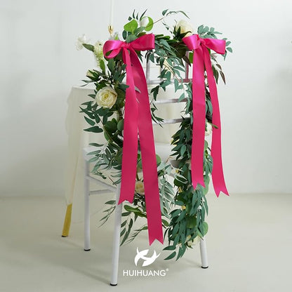 HUIHUANG Hot Pink Satin Ribbon - Image 4