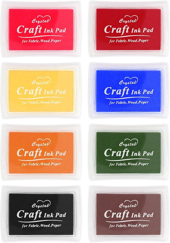 HAFFUZI Washable Stamp Pads for Kids, Ink Pads for Rubber Stamps, 8 Color by Unknown