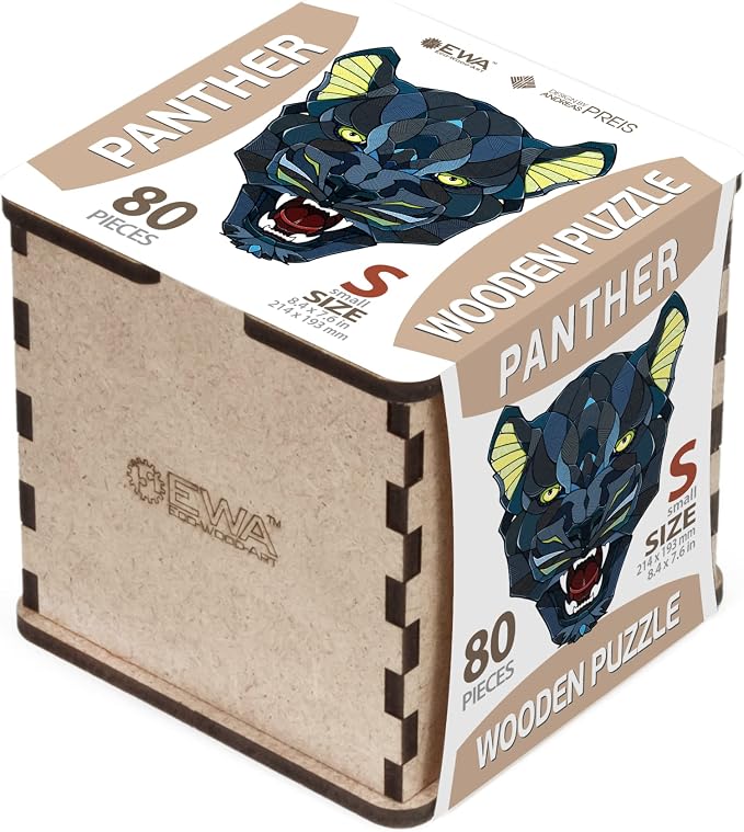 EWA Home Décor – Panther Small 80 Pieces – Wooden Jigsaw Puzzle - Image 3