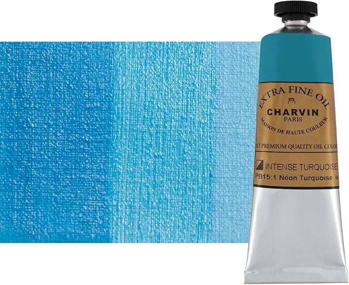 Charvin Extra Fine Oil Paint, Intense Turquoise 60 ml by Unknown